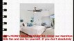 Brushed Nickel Ceiling Fan with Light  Contemporary Modern Silver Finish Fan with LED