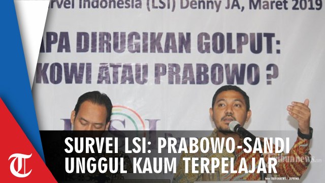Survei LSI: Prabowo-Sandi Unggul di Kalangan Terpelajar