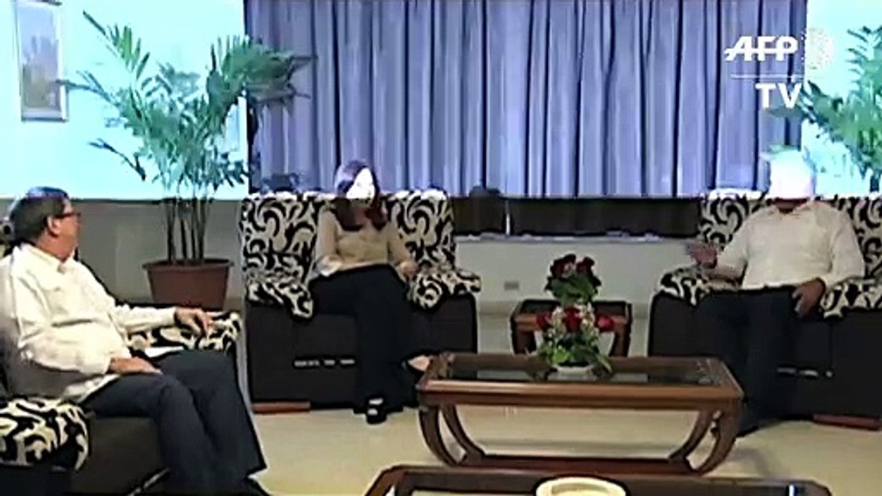 Presidente cubano tuvo "fraternal" reunión con Cristina Kirchner