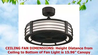 Fanimation Beckwith FP79640B Ceiling Fan with Frosted Shade Light Kit and Remote 13inch