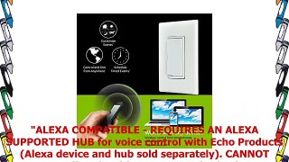 GE Enbrighten ZWave Plus Smart Dimmer Switch Full Dimming inWall Incl White and Lt