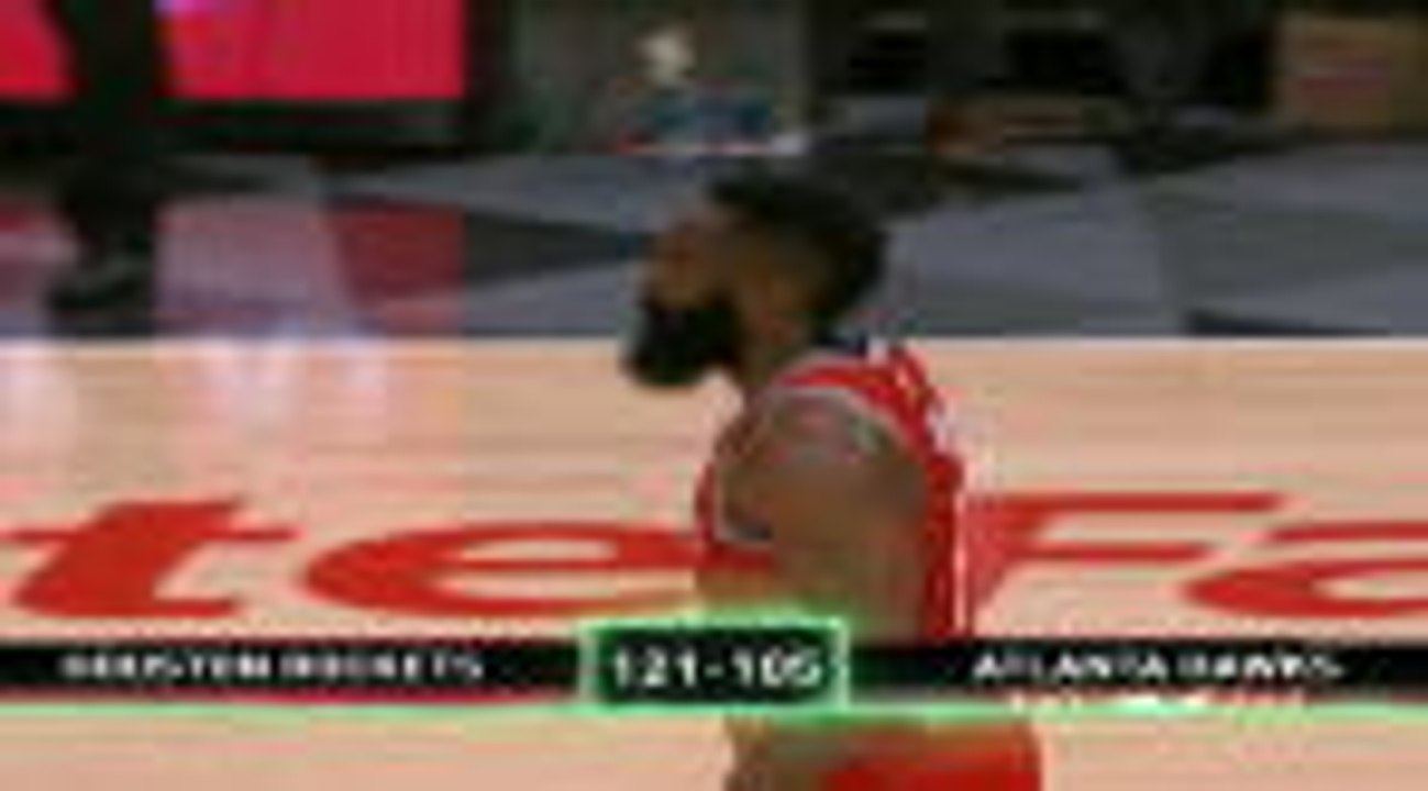 Harden sets more records as Rockets blast past Hawks
