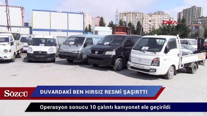 Oto hırsızlığı operasyonunda duvardaki “Ben hırsız” resmi şaşırttı