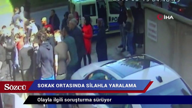 Sokak ortasında silahla yaralama kameraya böyle yansıdı
