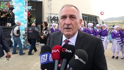 Dünya'nın en büyükleri arasında yer alan dev Köroğlu heykeli Nevruz ateşiyle açıldı