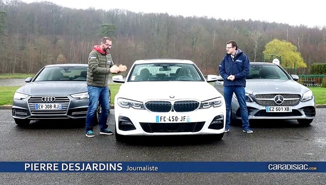 Comparatif vidéo - BMW Série 3 vs Mercedes Classe C vs Audi A4 : le derby du premium