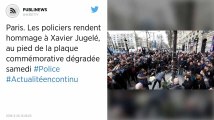 Paris. Les policiers rendent hommage à Xavier Jugelé, au pied de la plaque commémorative dégradée samedi