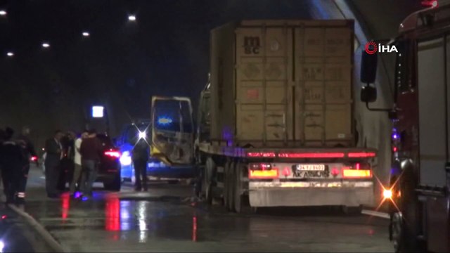 Sabuncubeli Tüneli'nden yükselen dumanlar korkuttu, şoförün dikkati faciayı önledi