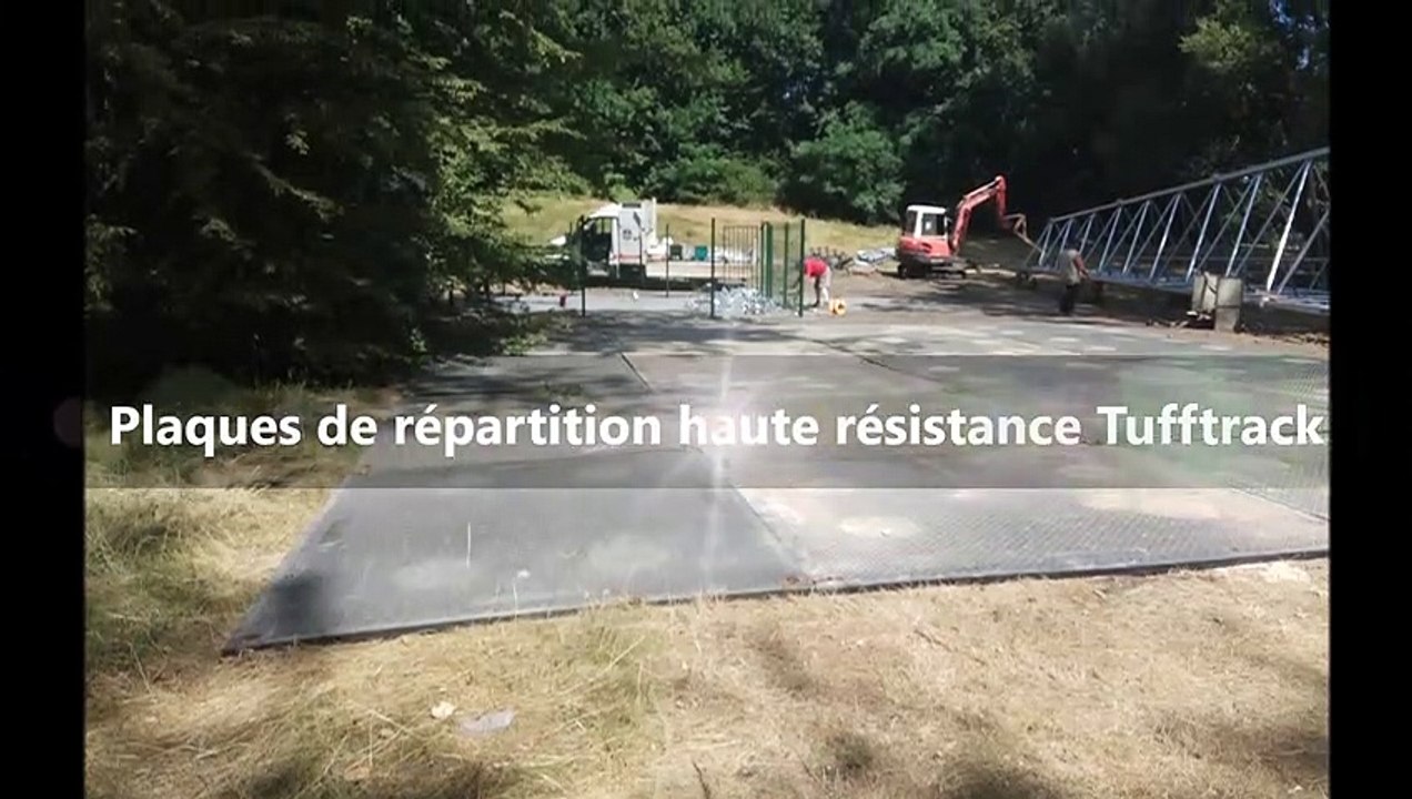Plaque de répartition haute résistance Tufftrack - Chantier TSPS à Libercourt (62)