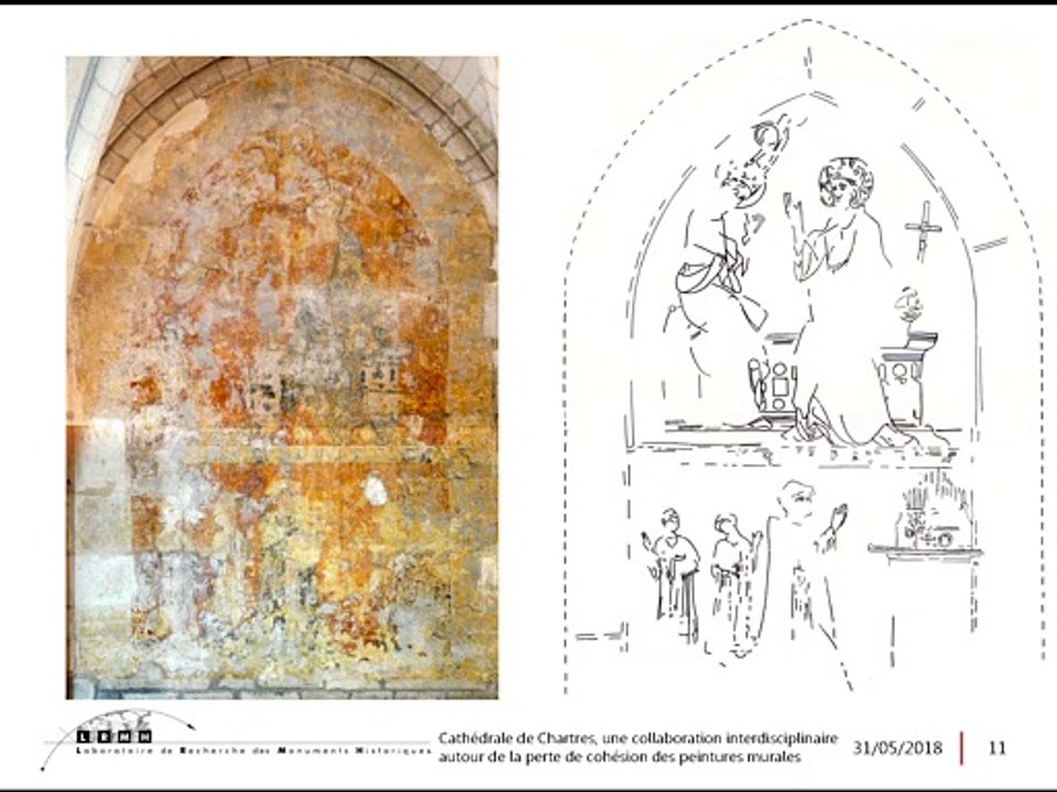07. Cathédrale de Chartres, une collaboration interdisciplinaire autour de la perte de cohésion des peintures murales