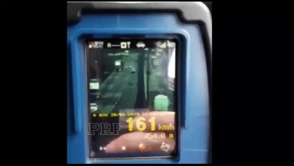 PRF flagra automóvel a 161km/h em estrada do Paraná