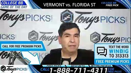 Florida St. Seminoles vs. Vermont Catamounts 3/21/2019 Picks Predictions