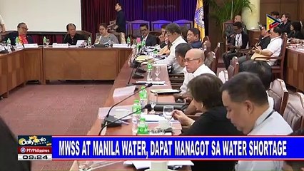 MWSS at Manila Water, dapat managot sa water shortage