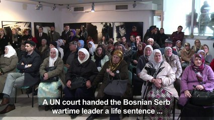 Srebrenica survivors applaud Karadzic life sentence