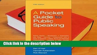 Full version  A Pocket Guide to Public Speaking  For Kindle