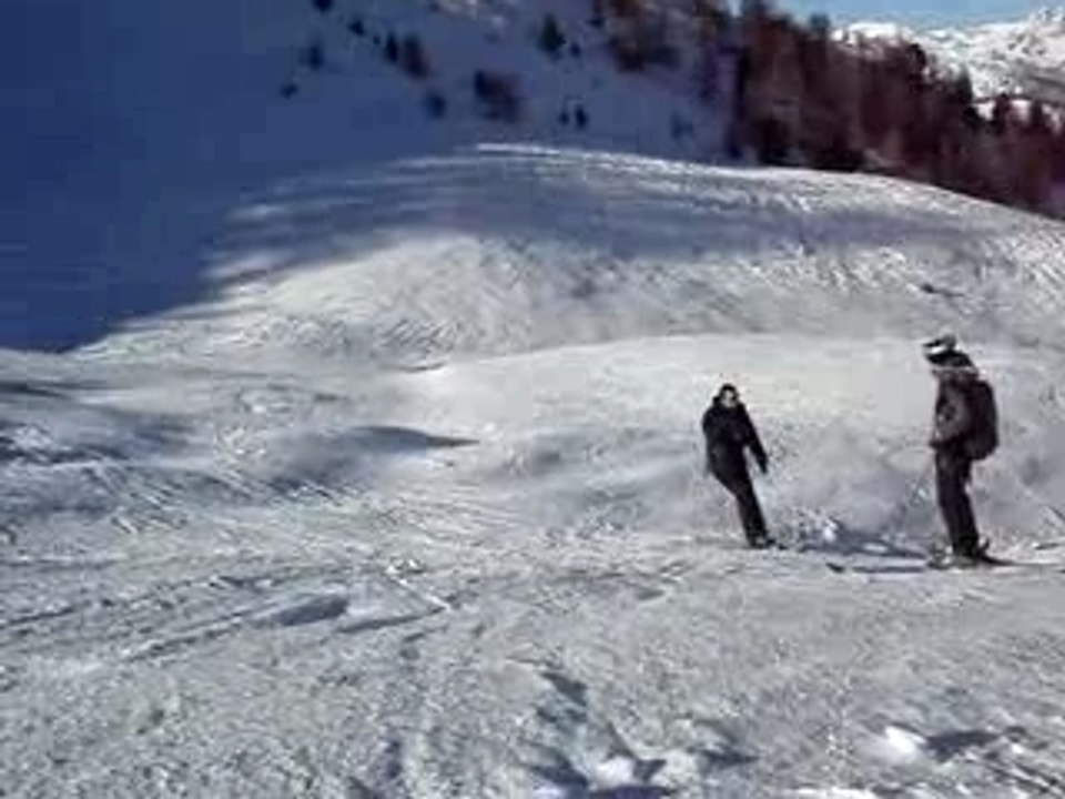chute ski impressionnant