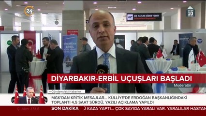 Diyarbakır-Erbil uçuşları başladı