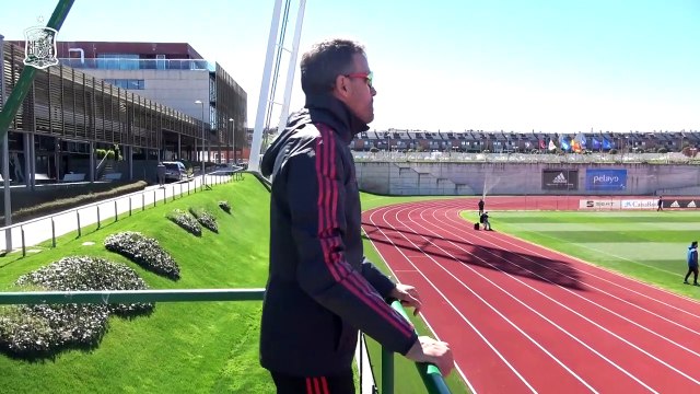 Luis Enrique, Desde el Andamio, en el Entrenamiento de la Selección Española
