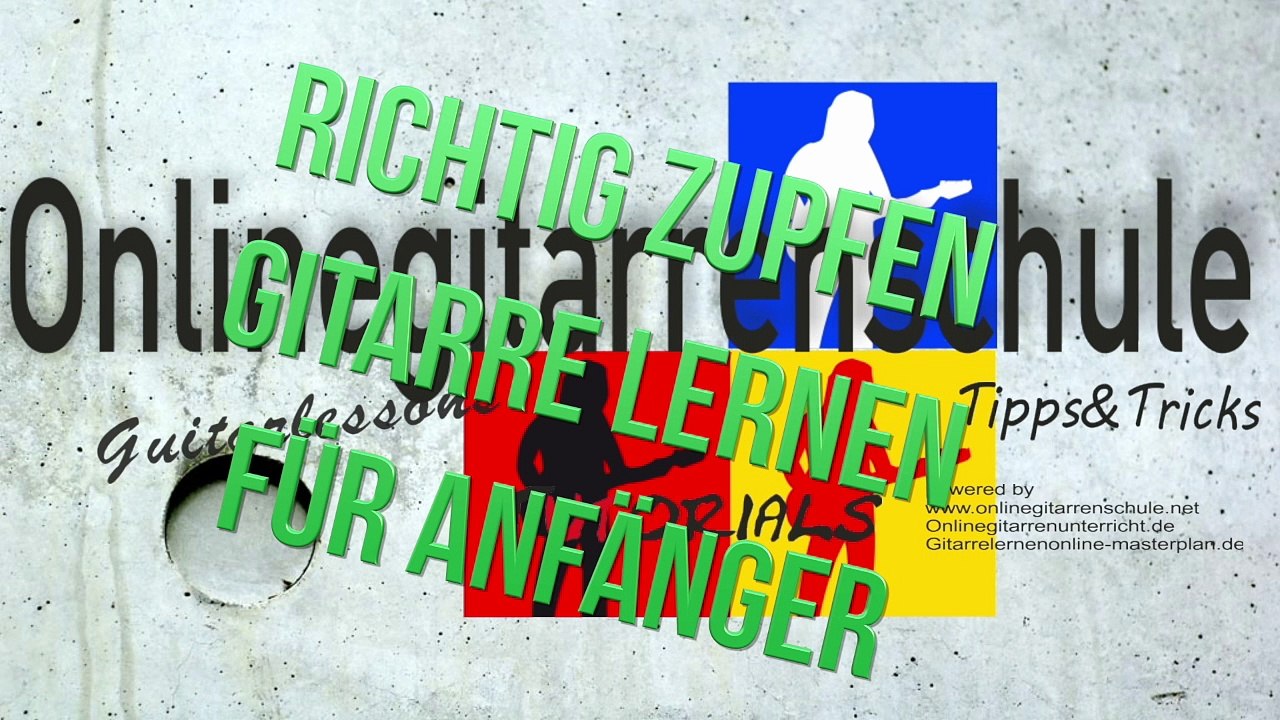 Akkorde zupfen auf der Gitarre