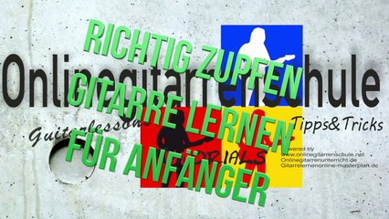 Akkorde zupfen auf der Gitarre