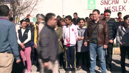 Down sendromlu çocuklardan deprem tatbikatı