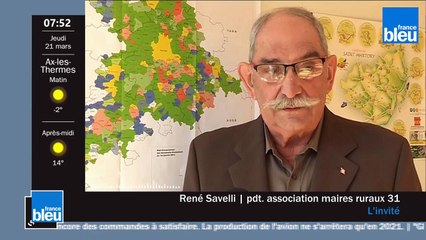 René Savelli président de lassociation des maires ruraux de Haute-Garonne invité de France Bleu Occitanie