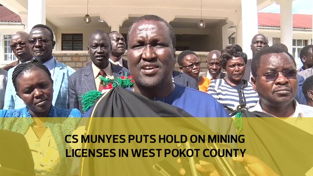 CS Munyes puts hold on mining licences in West Pokot County