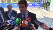 Pablo Casado: “Los independentistas quieren la vía eslovena, la de los 63 muertos”