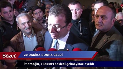İmamoğlu, Yıldırım’ı bekledi gelmeyince ayrıldı
