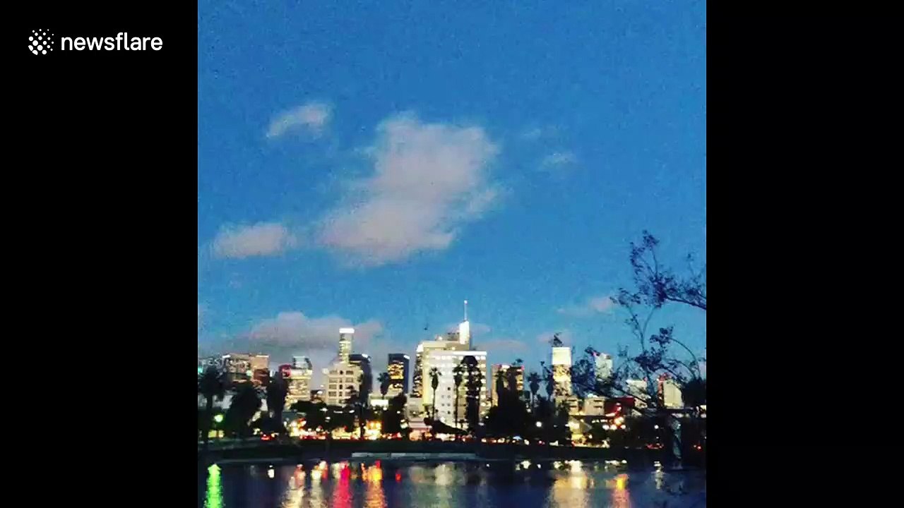 Nearly everyone thought this Red Bull wingsuit stunt over LA night sky was a meteor