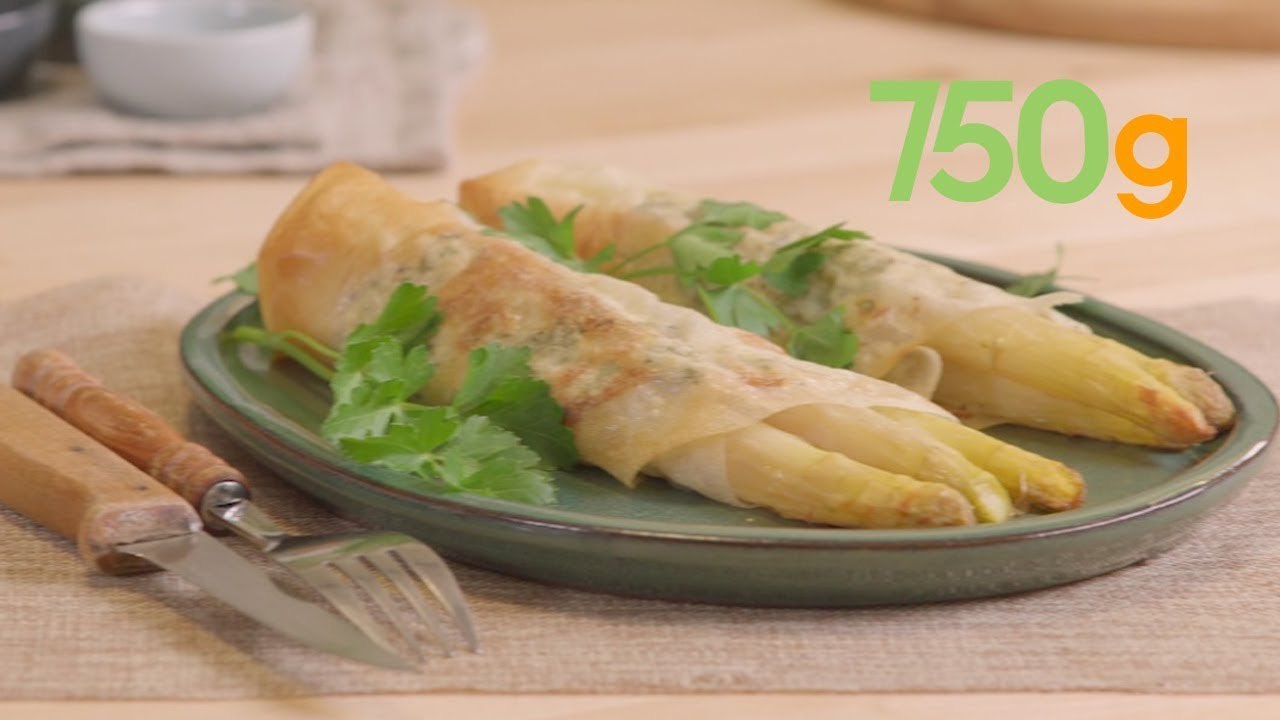 Recette des Asperges des Sables des Landes IGP en feuilles de brick et fromage aux herbes - 750g