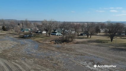 Missouri River flooding snakes through farmland