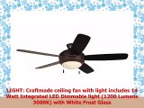 Craftmade Ceiling Fan with LED Light HE52OBG5WGLED Helios 52 Inch Oiled Bronze Gilded