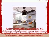 RainierLight Antique Ceiling Fan Lamp 52 Inch 5 Wood Blades LED Dimmable