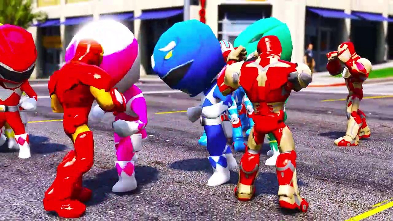 CHIBI POWER RANGERS VS IRON MAN DISNEY INFINITY ARMY