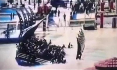 Irak'taki feribot faciası kamerada