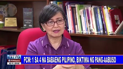 PCW: 1 sa 4 na babaeng Pilipno, biktima ng pang-aabuso