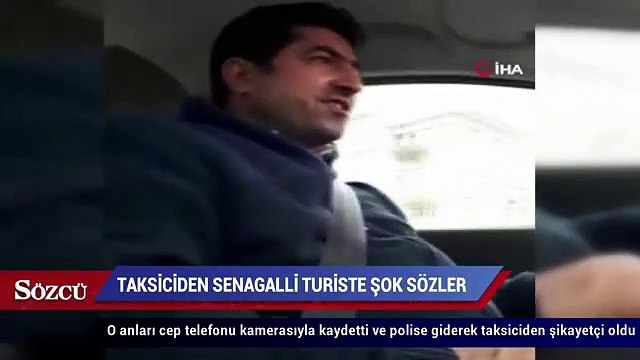 Taksiciden aracına binen Senegalli turiste şok sözler