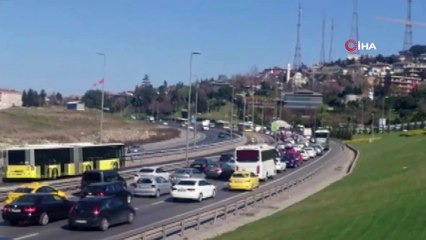 15 Temmuz Şehitler Köprüsü’nde araç yangını