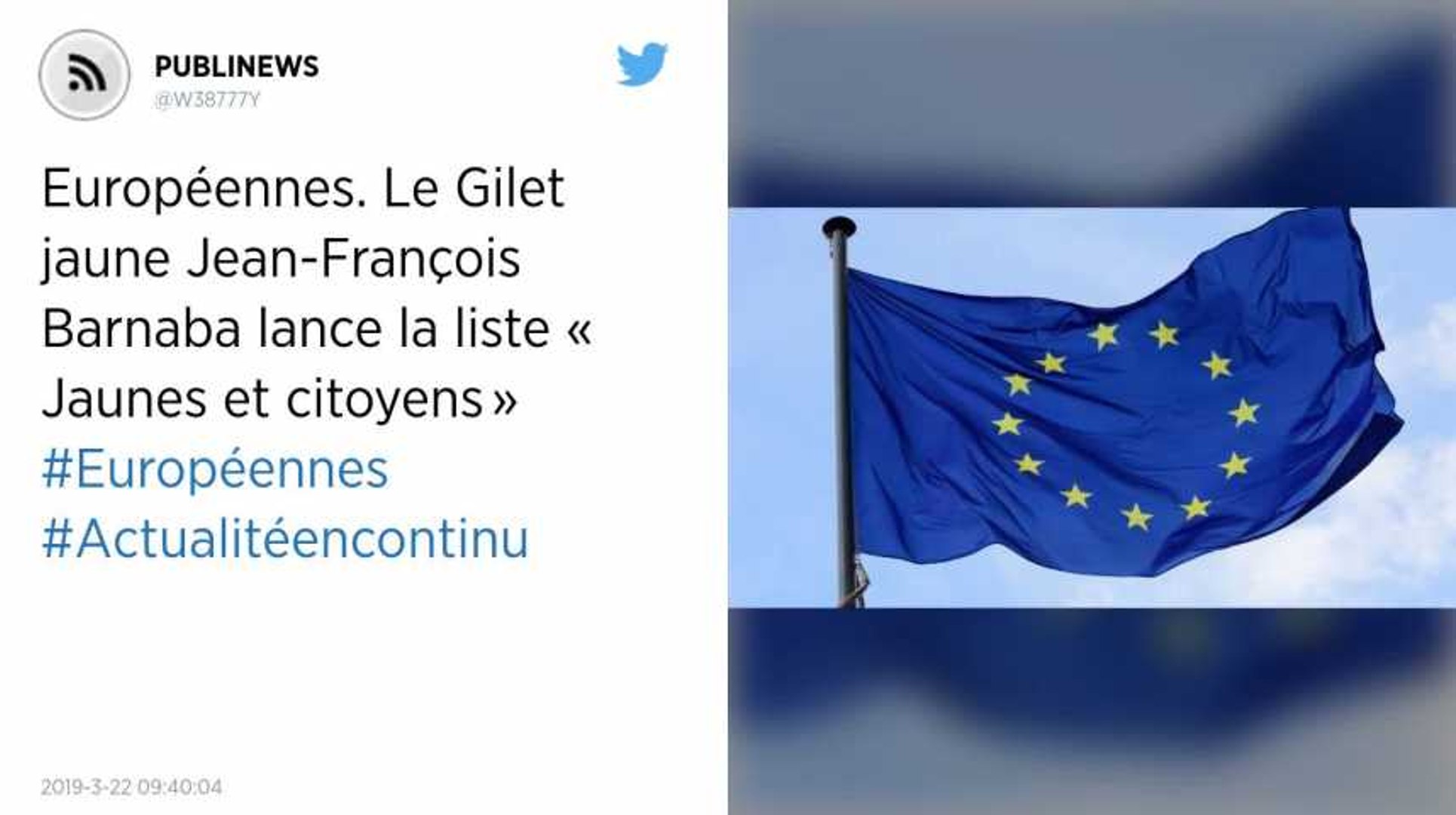 Européennes. Le Gilet jaune Jean-François Barnaba lance la liste « Jaunes  et citoyens ». - Vidéo Dailymotion