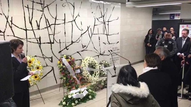 Bruxelles - Minute de silence à Maelbeek pour le troisième anniversaire des attentats du 22 mars 2016 (vidéo Germani)