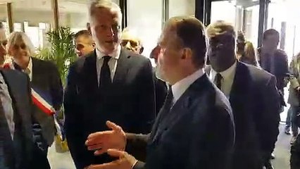 Bruno Le Maire, ministre de l'Economie, en visite à la manufacture Hermès d'Allenjoie