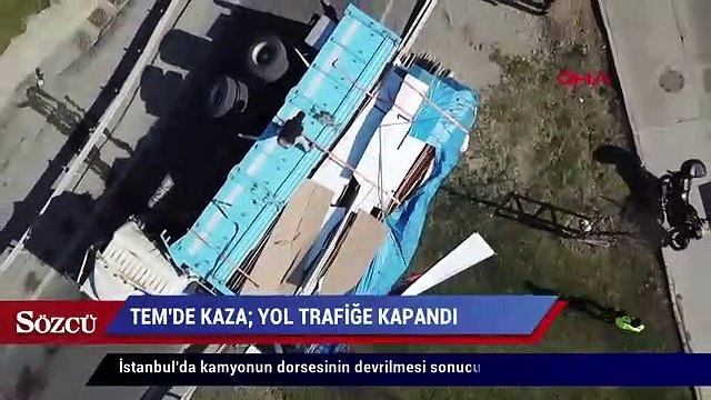 TEM’de kaza yol trafiğe kapandı