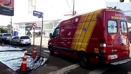 Motociclista se envolve em batida no Centro de Cascavel