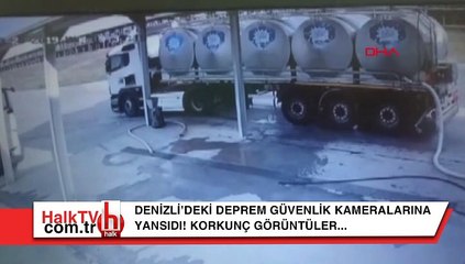 Denizli'deki depremde iki besi çiftliğinde yaşananlar kamerada