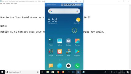 How to Use your Redmi Phone as a Mobile WiFi Hotspot on MIUI 10.2?