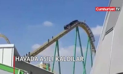 Ankapark'ta ölüme bedava bilet! Havada asılı kaldılar!