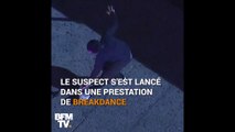 Il fait du breakdance pendant que la police cherche à l'arrêter
