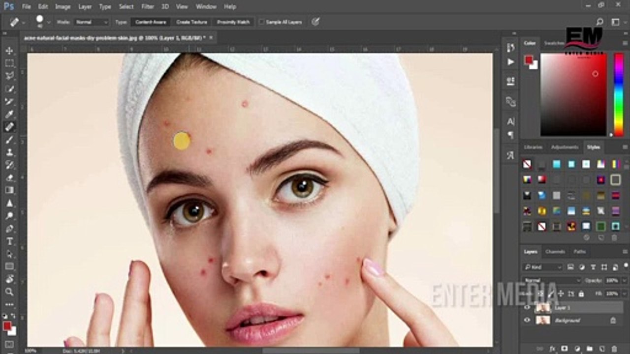 Face Re- touch up in Photoshop | Photoshop in Nepali 2019