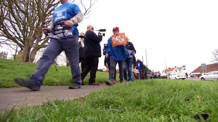 Leave marchers react to Brexit extension